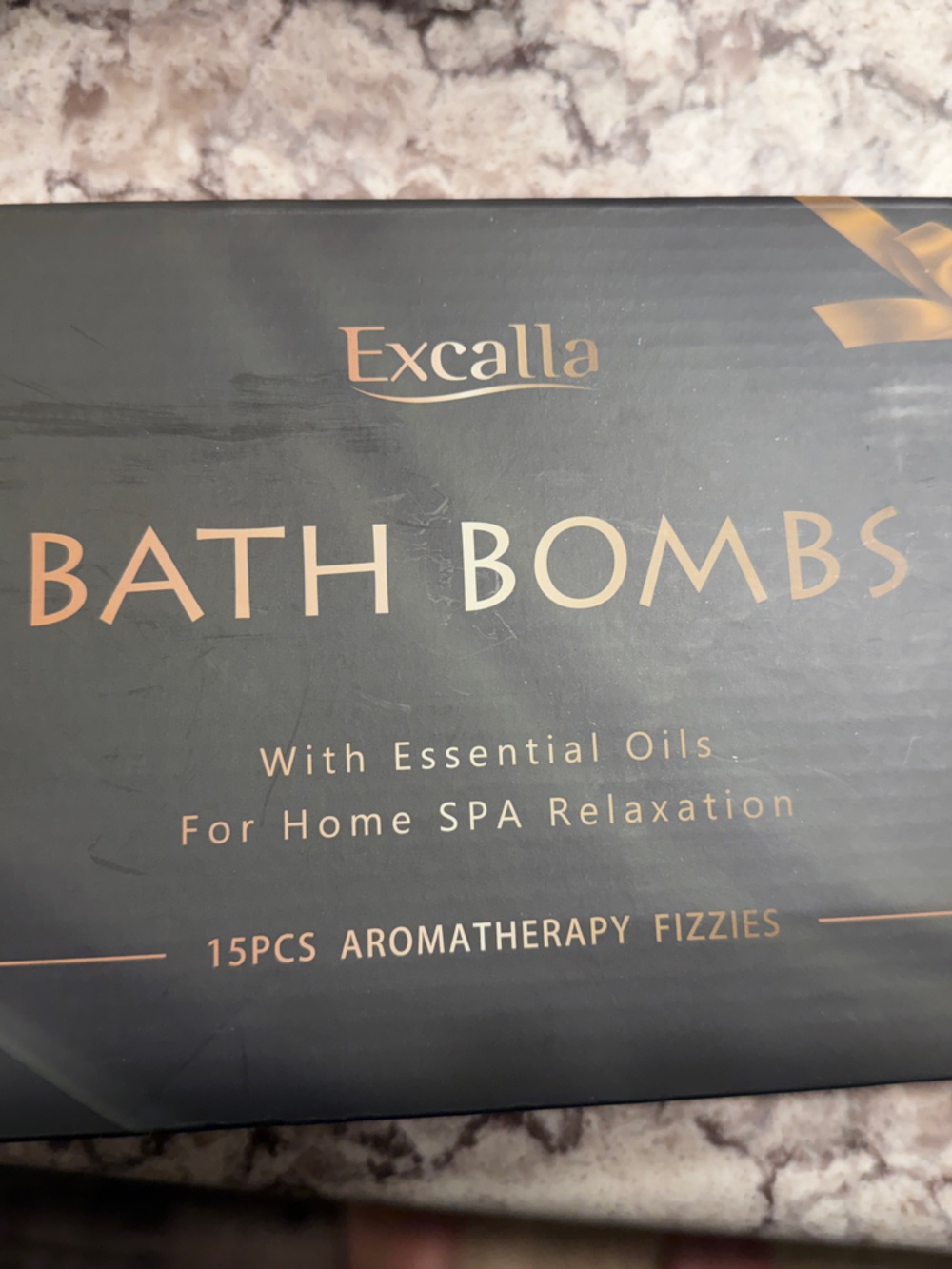 Black Bath Bombs Set with Essential Oils